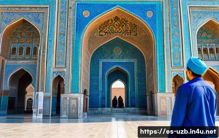 우즈베키스탄에서 교환 학생 프로그램 - **Samarkand's Grandeur with Student Life:** A majestic wide shot of Registan Square in Samarkand, Uz...
